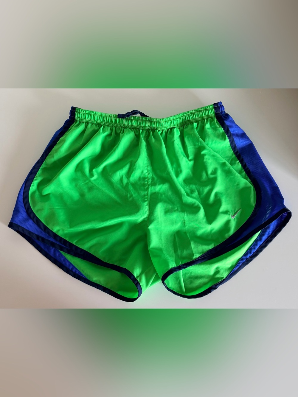 Nike Green and Blue Track Shorts